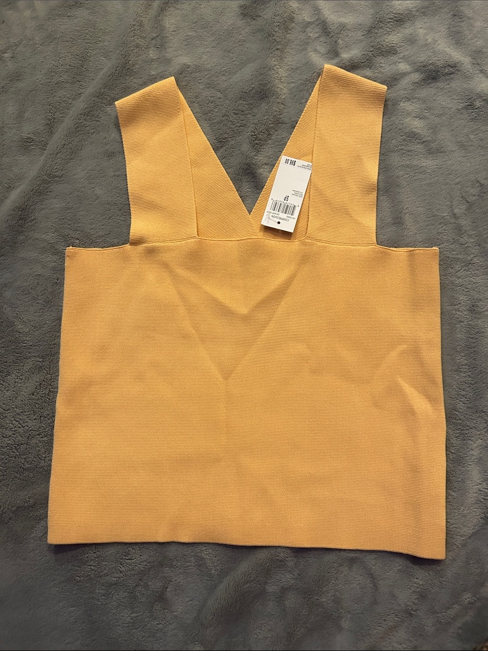 House of Harlow 1960 Wide Strap V-Neck Tank Top in Mustard Yellow